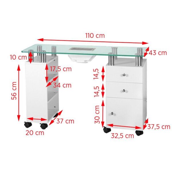 Kosmetik Glasbord med absorbent